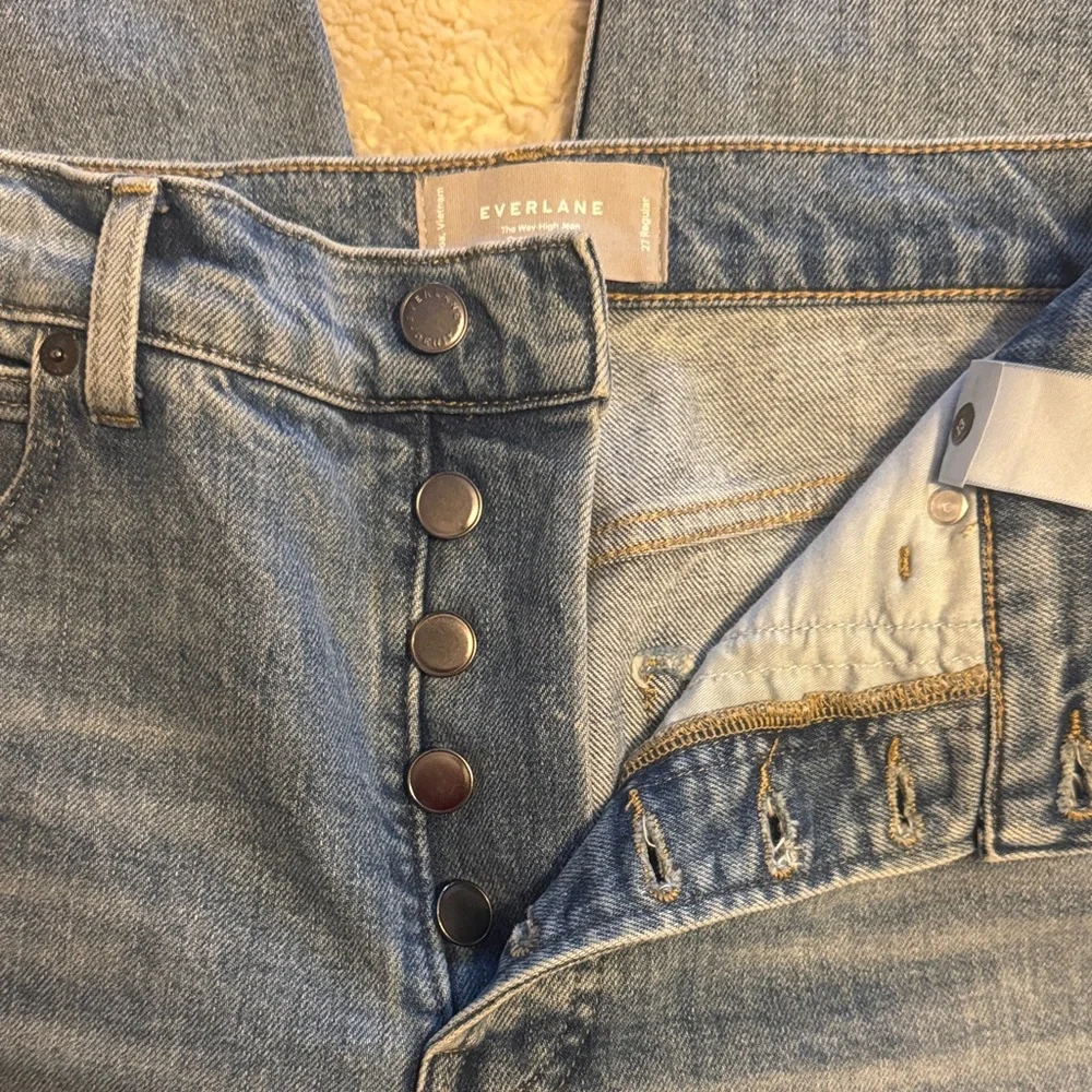 Everlane Light Blue Button-Fly Jeans - Picture 2 of 10